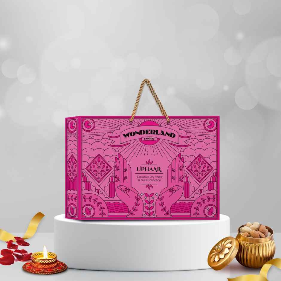 Wonderland Foods Snacking -California Almonds | Masala Raisin | Mixed Seeds | Cashew | Dates- Gift Box