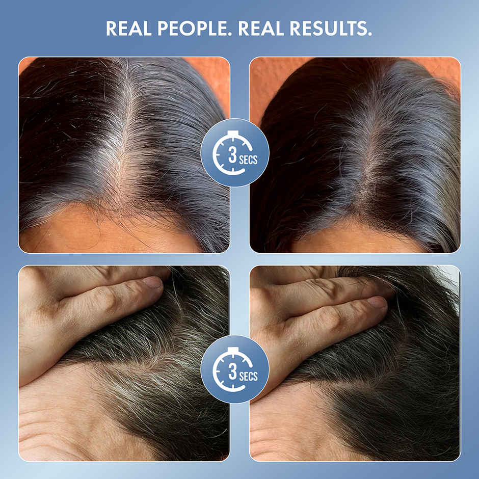 Thriveco Root Touch Up Powder Hairline Cover Up for Greys and Bald Spots | Natural Black