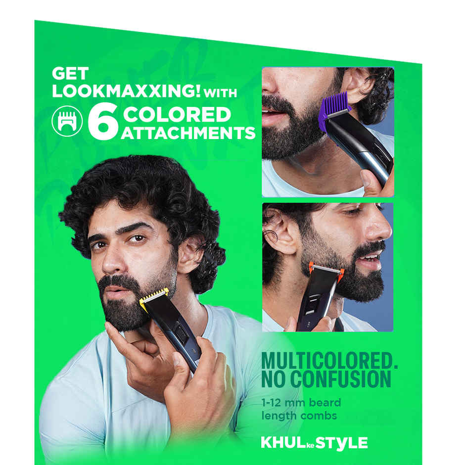 Bombay Shaving Company Beard Trimmer | Type-C charging | Power Play NXT Trimmer | Fast charging | 90 min Runtime