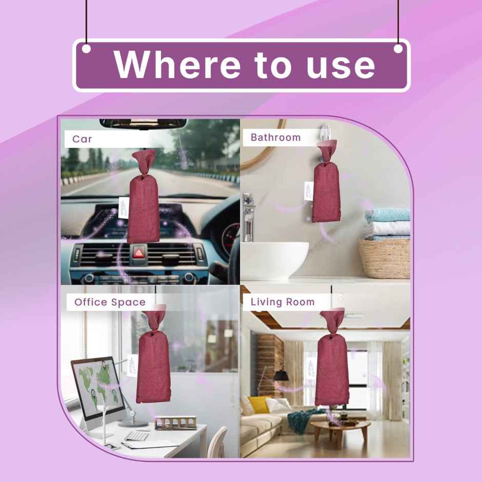 Floral Musk Camphor Pouch by Air Karpure | Car, Bathroom & Room Freshener | From House of Cycle