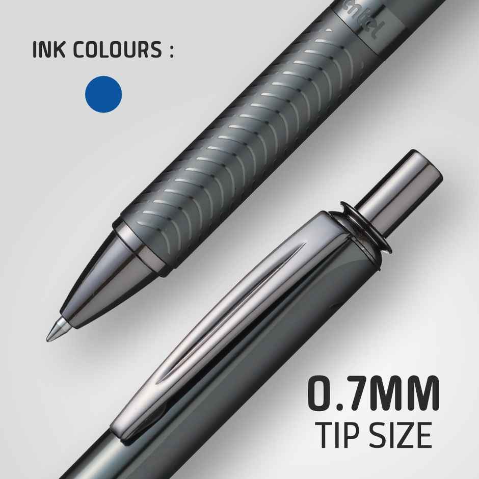 Pentel Energel Metal Single Box Gold Body Blue Ink