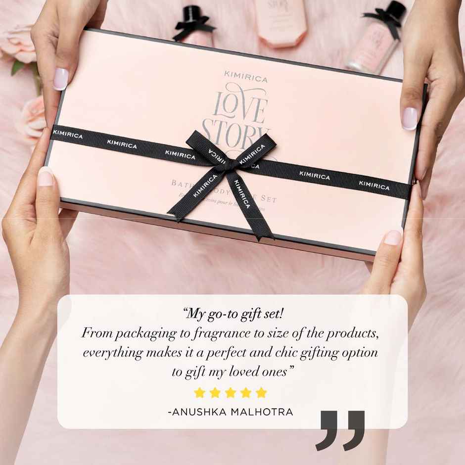 Kimirica Love Story Experience Set | Luxury Bath & Body Selfcare Gift Set for Women