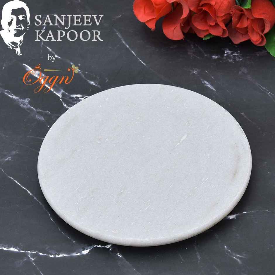 Sanjeev Kapoor by OGGN Marble Chakla/Rolling Pin Board/Roti & Chapati Maker - 9 Inch