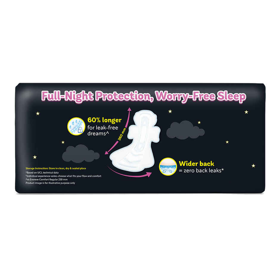 Evereve Comfort Nights Sanitary Pads 2XL | 360mm 60 Longer