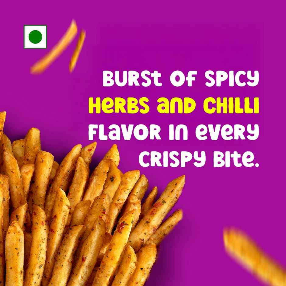 HyFun Flavory Fries | Chilli & Herbs, Air Fryer Friendly | Frozen