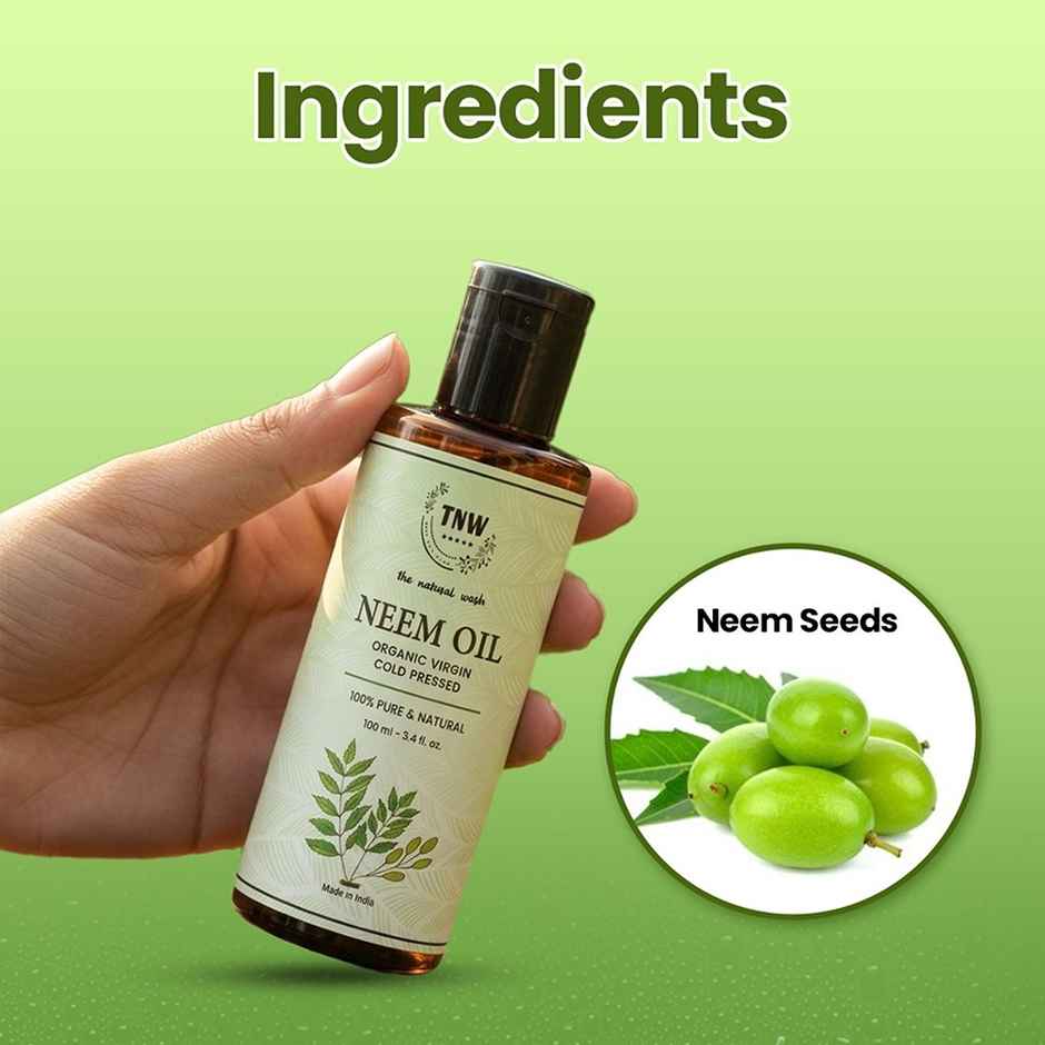 TNW The Natural Wash Pure Neem Oil for Hair & Skin - Controls Acne & Dandruff Combo