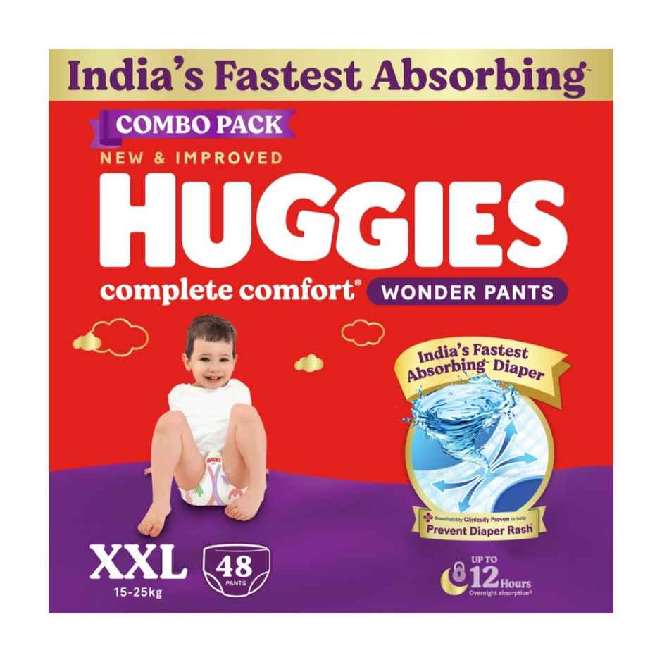 Huggies Wonder Pants Baby Diapers | Pant Style | 2XL | 48 pcs