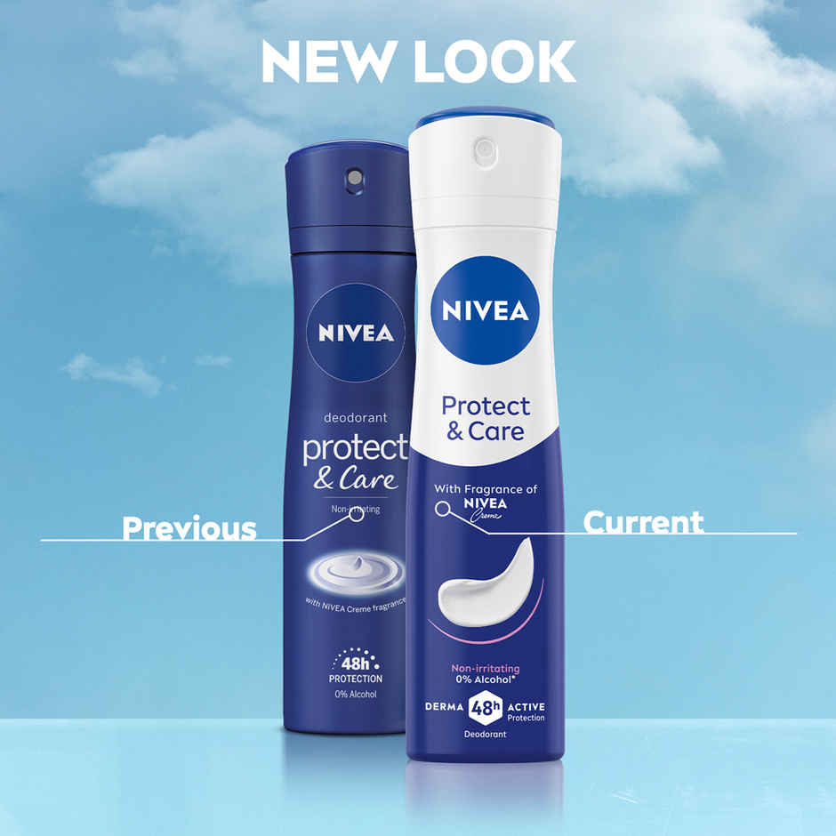 Nivea Women Deodorant Protect Care NonIrritating Protection with Nivea Crme Fragrance