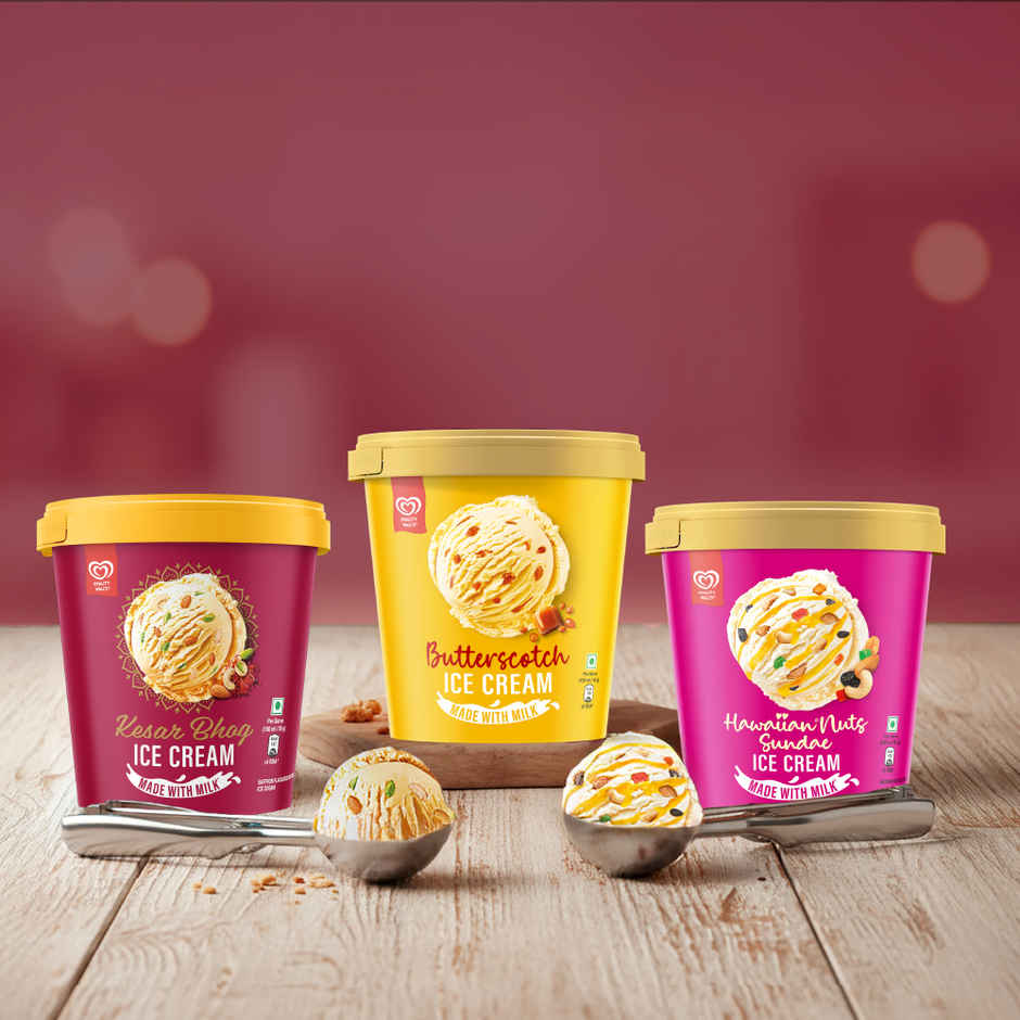 Kwality Wall's Kesar Bhog Ice cream Tub