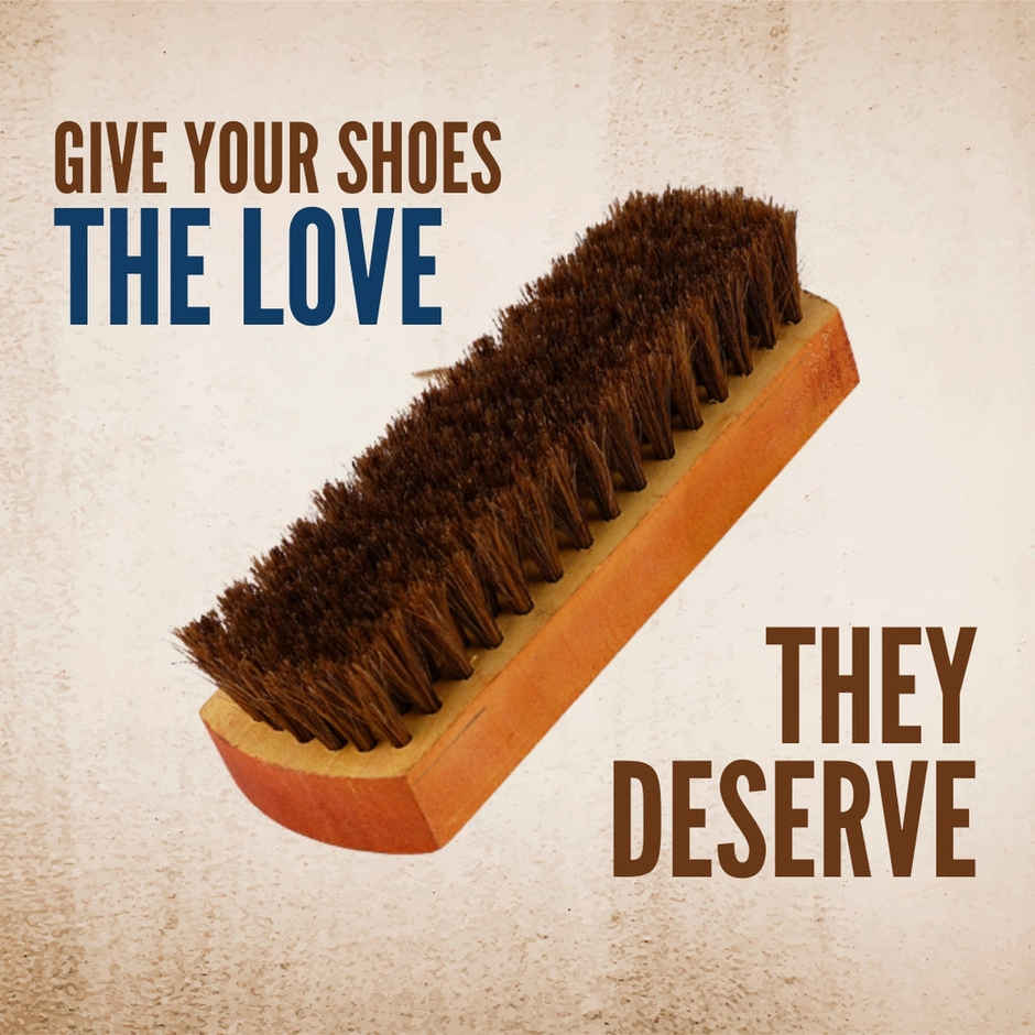 Helios Natural Hair Shoe Brush | Brown