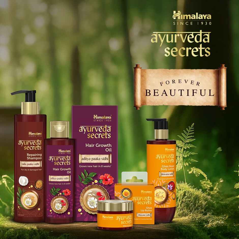 Himalaya Ayurveda Secrets Hair Growth Oil with Bhringraj, Hibiscus & Curry Leaf