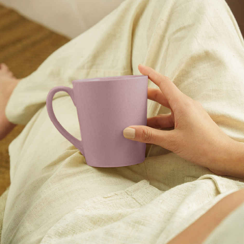 Borosil Porcelia Haven Lilac Tea Coffee Porcelain Mug Set Microwave Dishwasher Safe