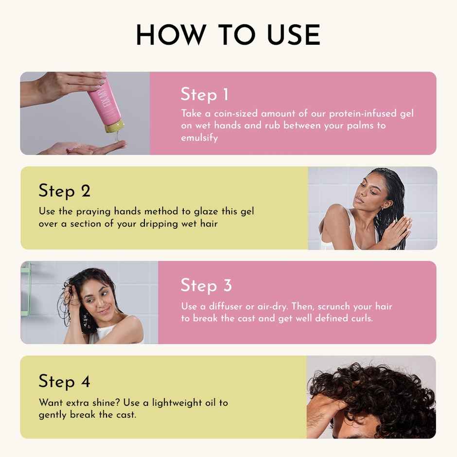 Fix My Curls Defining Hair Gel Enriched With Sunflower Oil & Keratin Strong Hold Curl Sculpting Gel