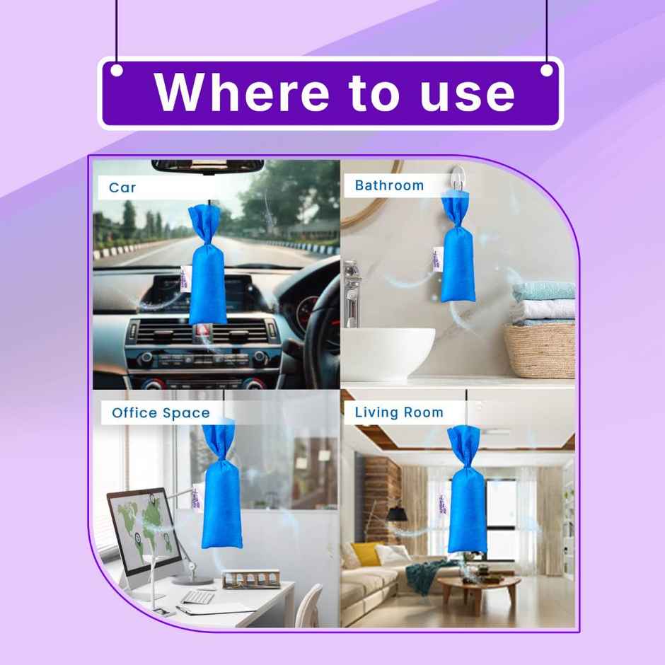 Lavender Camphor Pouch by Air Karpure |Car, Bathroom, Wardrobe & Room Freshener|From House of Cycle