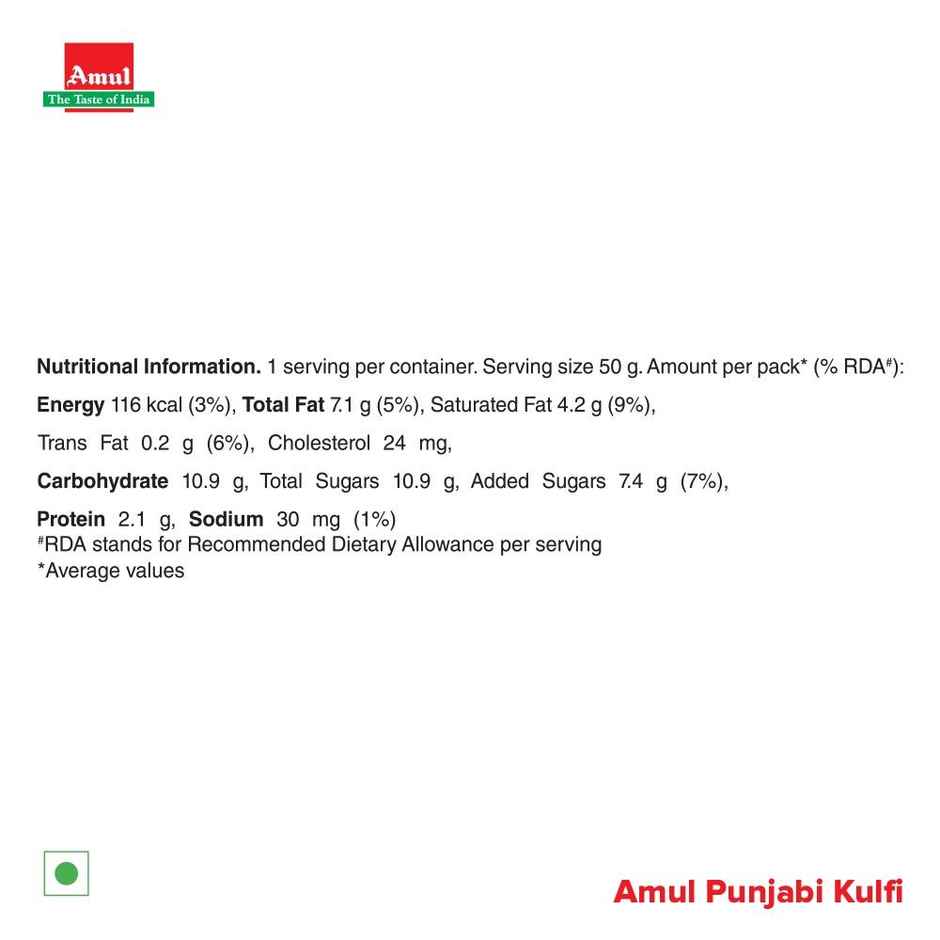 Amul Gold Punjabi Kulfi Ice Cream Stick