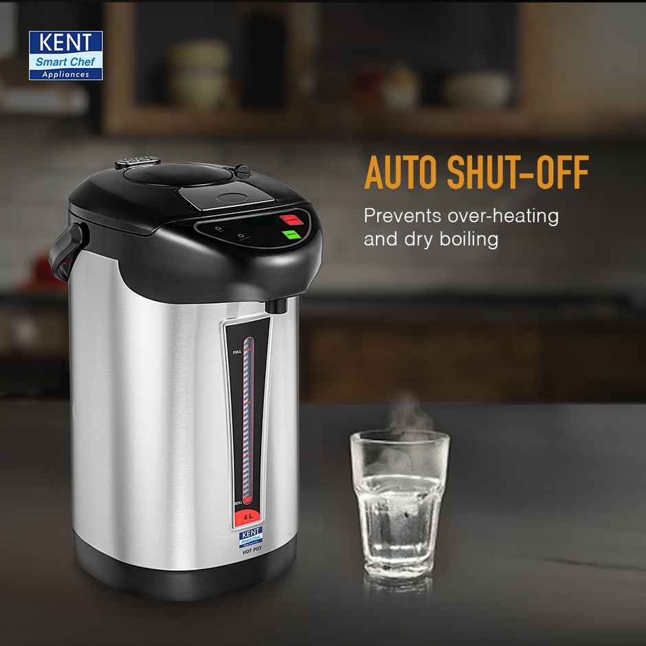 Kent Hot Pot Auto Electric Kettle With Water Dispenser 4 Liters Storage Capacity 750 Watts