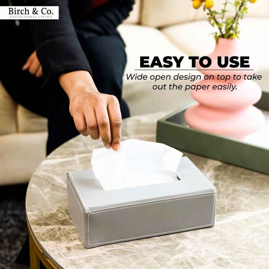 Birch & Co. Tissue Box - Grey