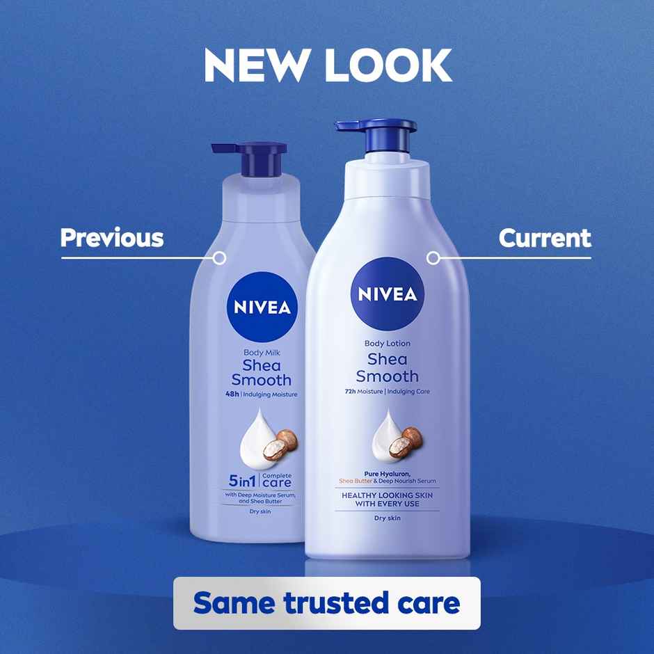 NIVEA Shea Smooth Body Lotion |48 H Moisturization|With Deep Moisture Serum | For Dry Skin