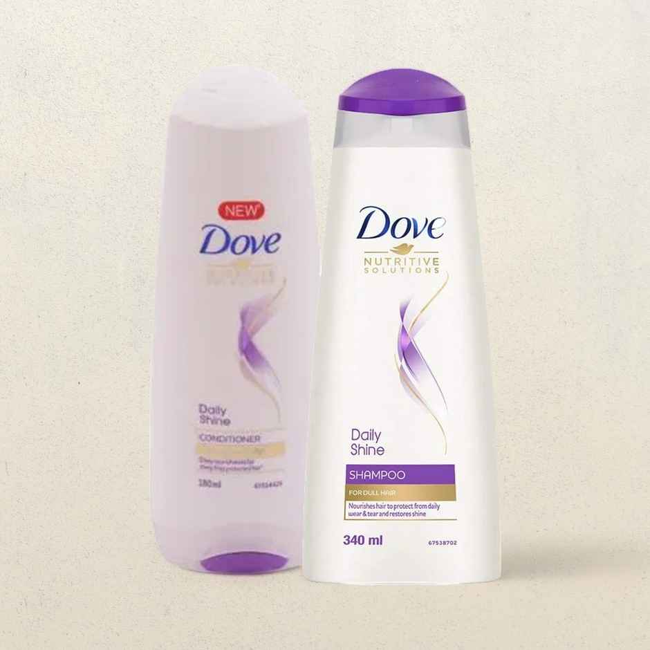 Dove Daily Shine Shampoo (340ml) & Conditioner (175ml) Combo