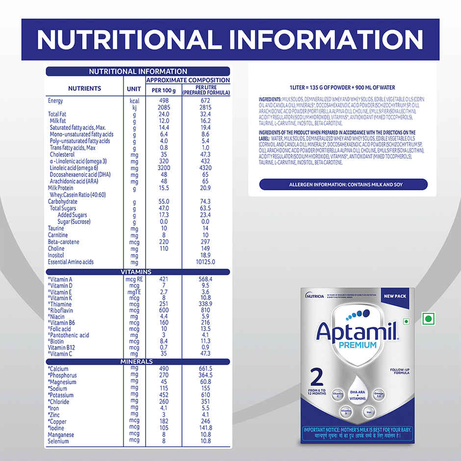 Aptamil Premium Stage 2 | Bib