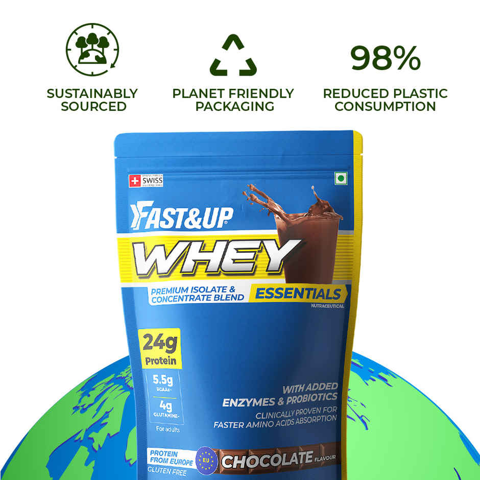 Fast&Up Whey Protein Essentials - European Chocolate Flavoured Clean Protein