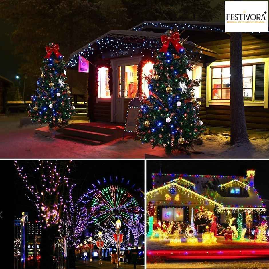 Festivora Multicolor Pixel Led String Light | Plug In - 8 Modes For Festival & Room Decoration