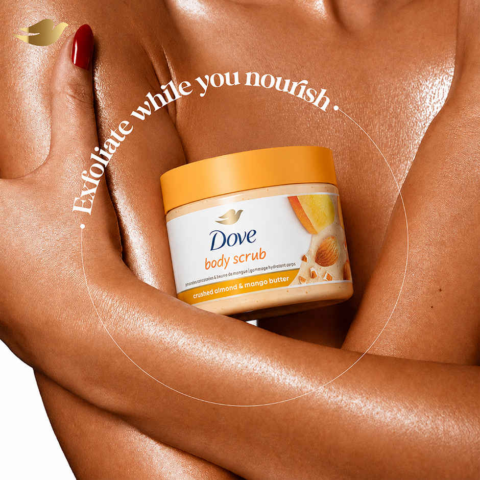 Dove Body Polish Scrub | Almond & Mango Butter | For Dry Skin | Get Soft & Smooth Skin