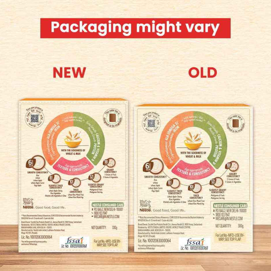 Nestle CERELAC Wheat Baby Food Cereal, No Refined Sugar & No Preservatives