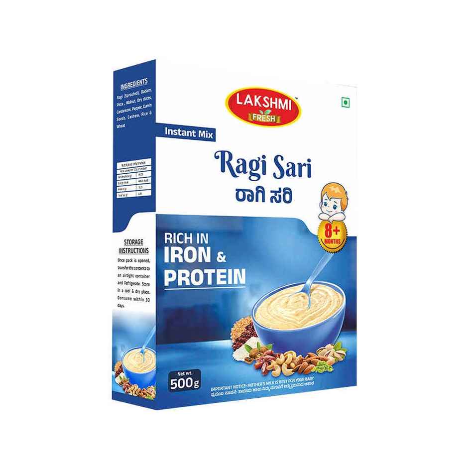 Lakshmi Fresh Sprouted Ragi Sari (8+ Months Baby) | Rich in Iron & Protein