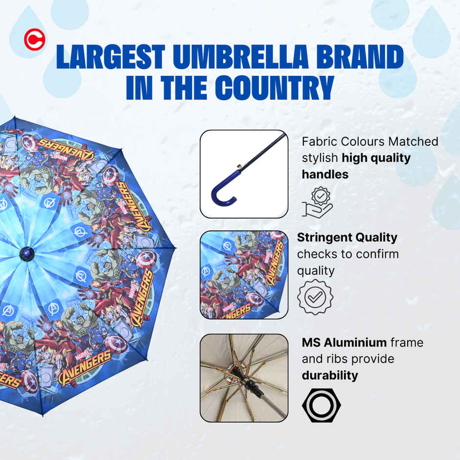 Citizen Kids School Umbrella | 2 Fold | 19 Inch | Avengers Printed