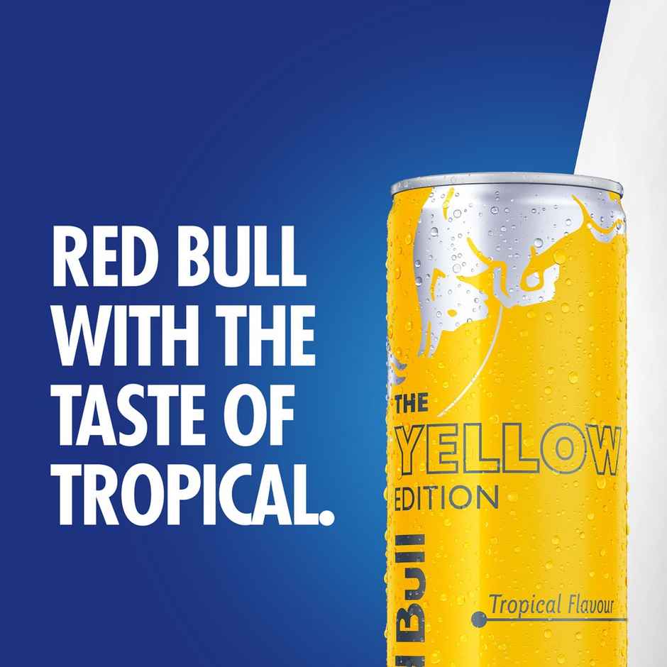 Red Bull Energy Drink Can(250ml), Red Bull Energy Drink Yellow Edition Can(250ml) & Red Bull Energy Drink, The Summer Edition, Coconut Blueberry Flavour(250ml) Combo 