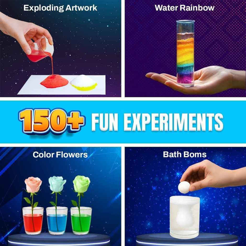 Physics Wallah Curious Jr 150+ Experiments Science Explorer Kit | Multicolor