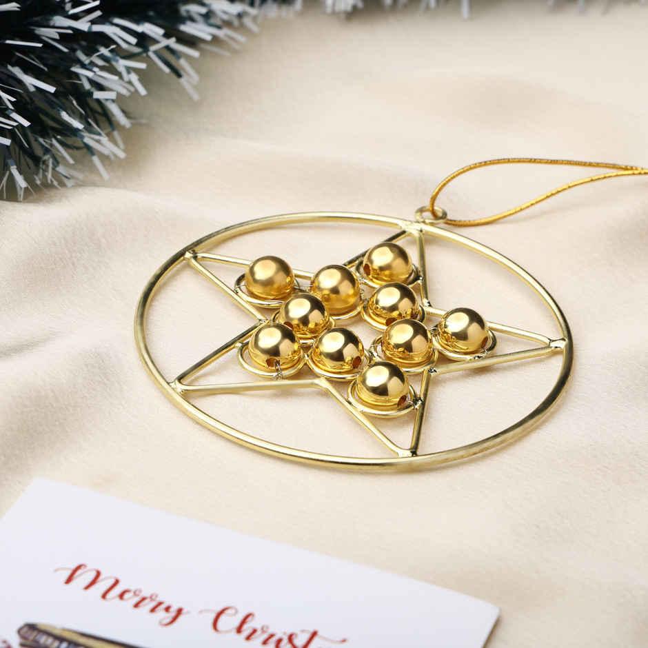 Urban Born Metal Christmas Ring Star Hanging Ornament For Christmas Decor
