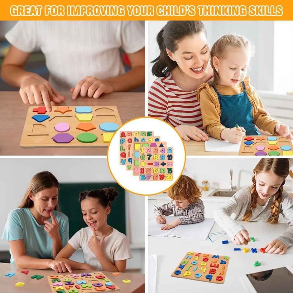 Kidology Wooden Puzzle for Toddlers Kids | Geometric Shape Puzzle | Colour Matching Puzzle Board