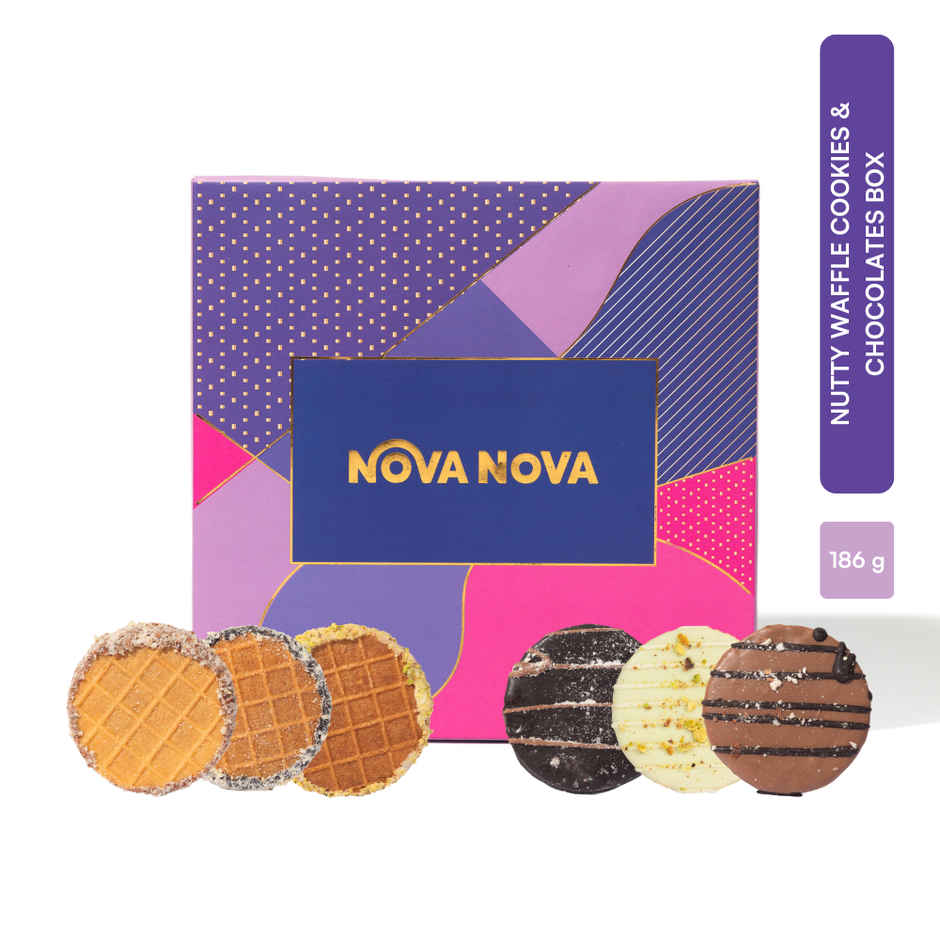 Nova Nova Nutty Waffle Cookies & Chocolates Gift Box