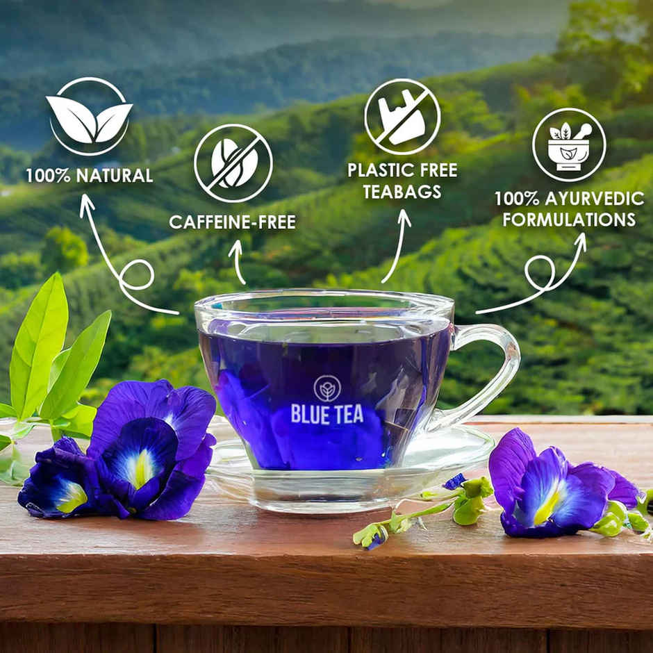 Blue Tea Butterfly Pea Flower Herbal Tea | Zipper