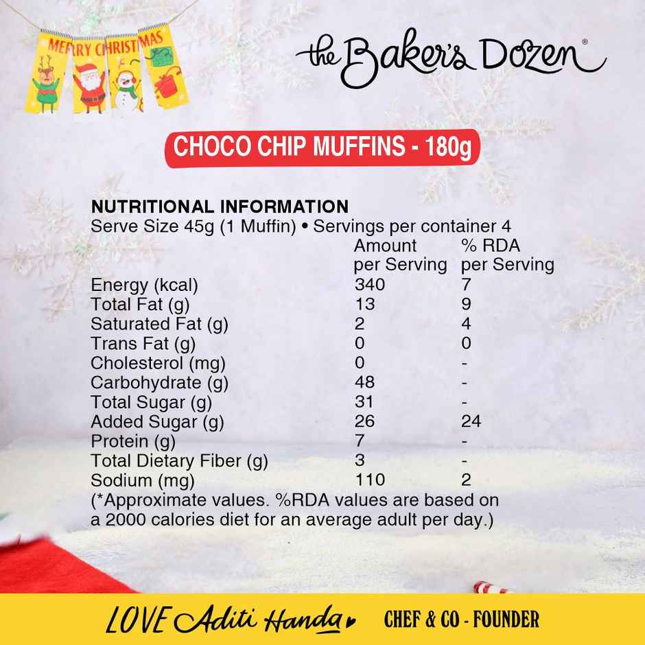 The Baker'S Dozen Choco Chip Muffins