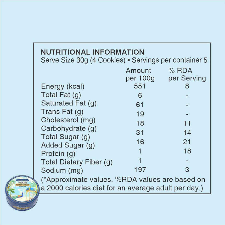 The Baker's Dozen Danish Style Butter Cookies - No Palm Oil
