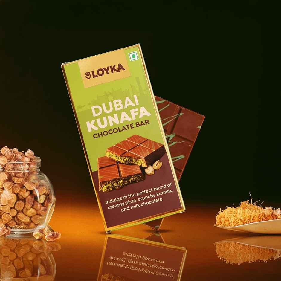 Loyka Dubai Kunafa Pistachio Milk Chocolate Bar