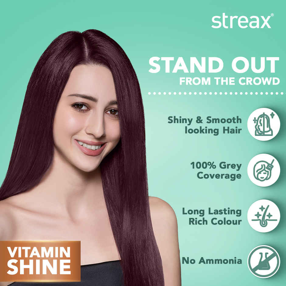 Streax Cream Hair Colour Burgandy