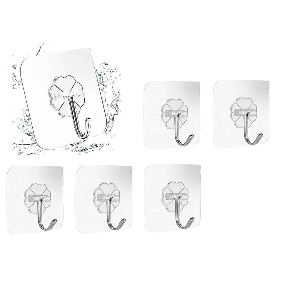 SE7EN Transparent adhesive wall Kitchen Hooks