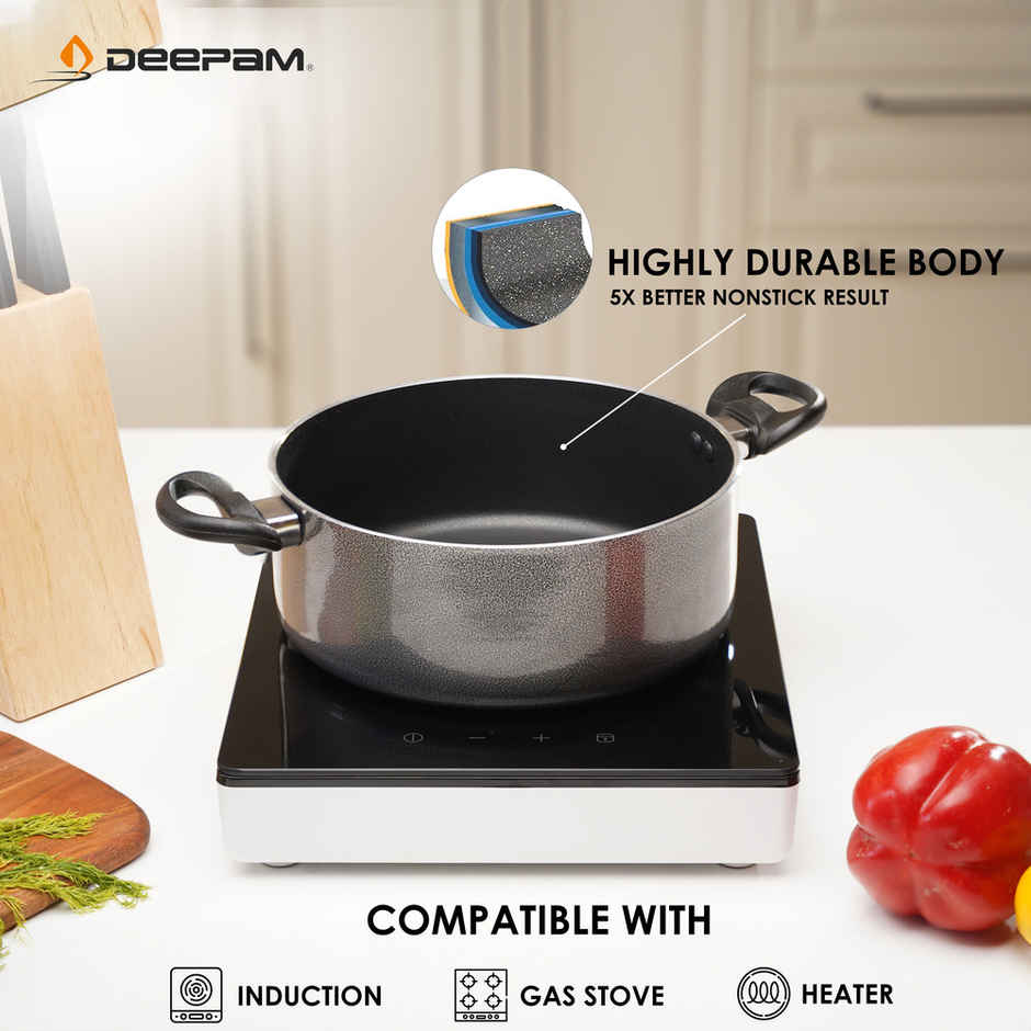 Deepam Deluxe Cook and Serve Biriyani Casserole/ Pot 255mm 3.5 Ltr