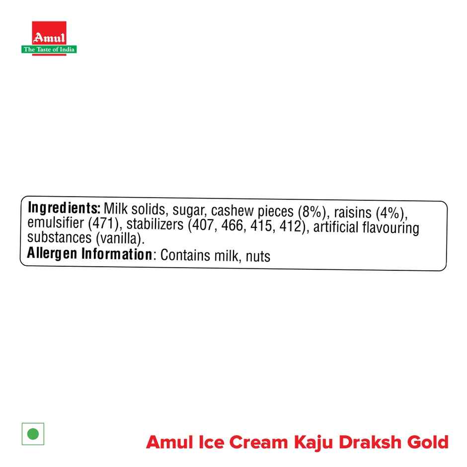 Amul Kaju Draksh Gold Ice Cream Tub
