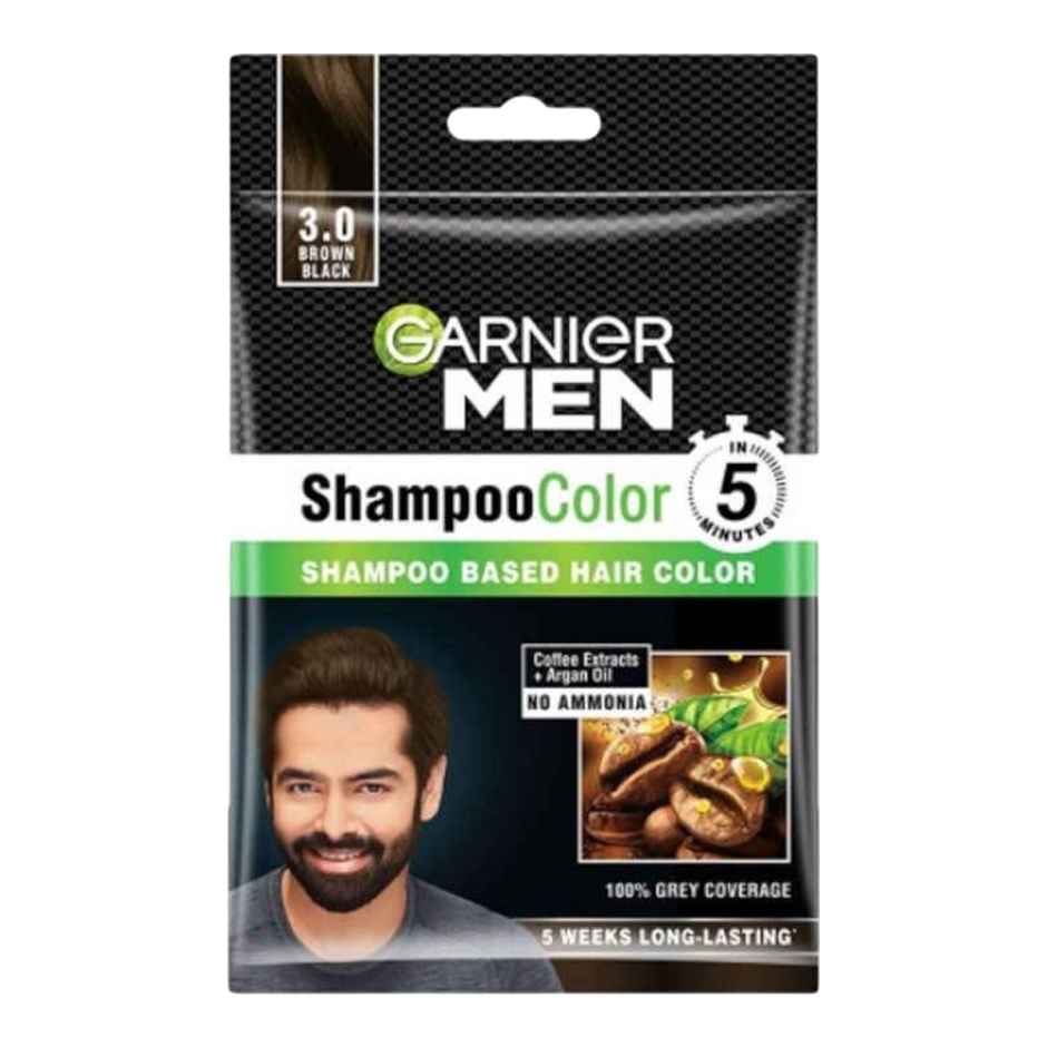 Garnier Men Shampoo Hair Color Shade | 3.0 Brown Black