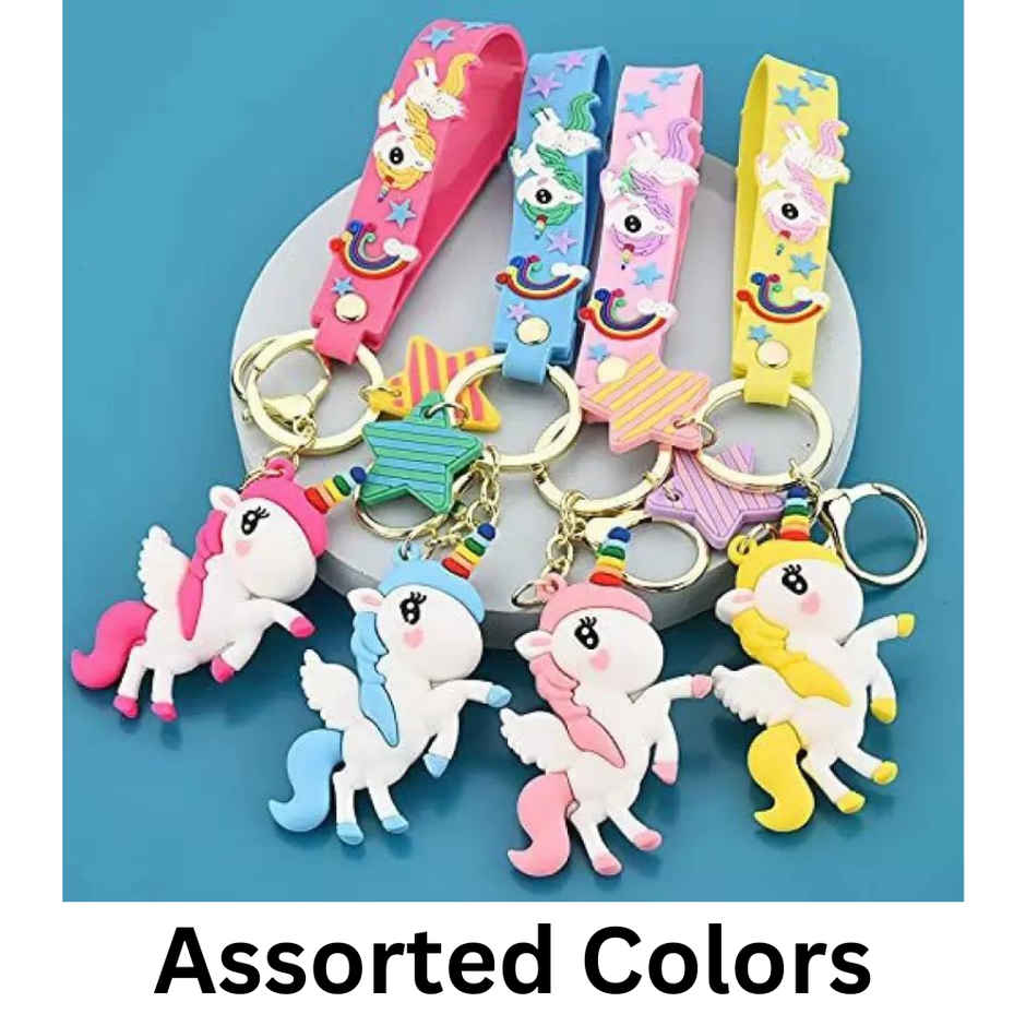 Unicorn Rubber Silicone Keychain(Colour May Vary)