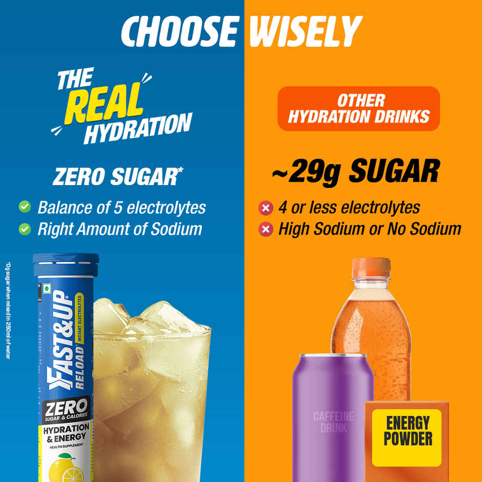 Fast&Up Reload Zero Sugar Instant Hydration Drink Lime Lemon