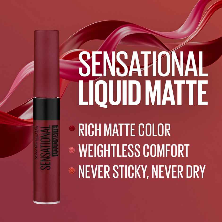 Maybelline Sensational Liquid Matte Lipstick 02, Soft Wine