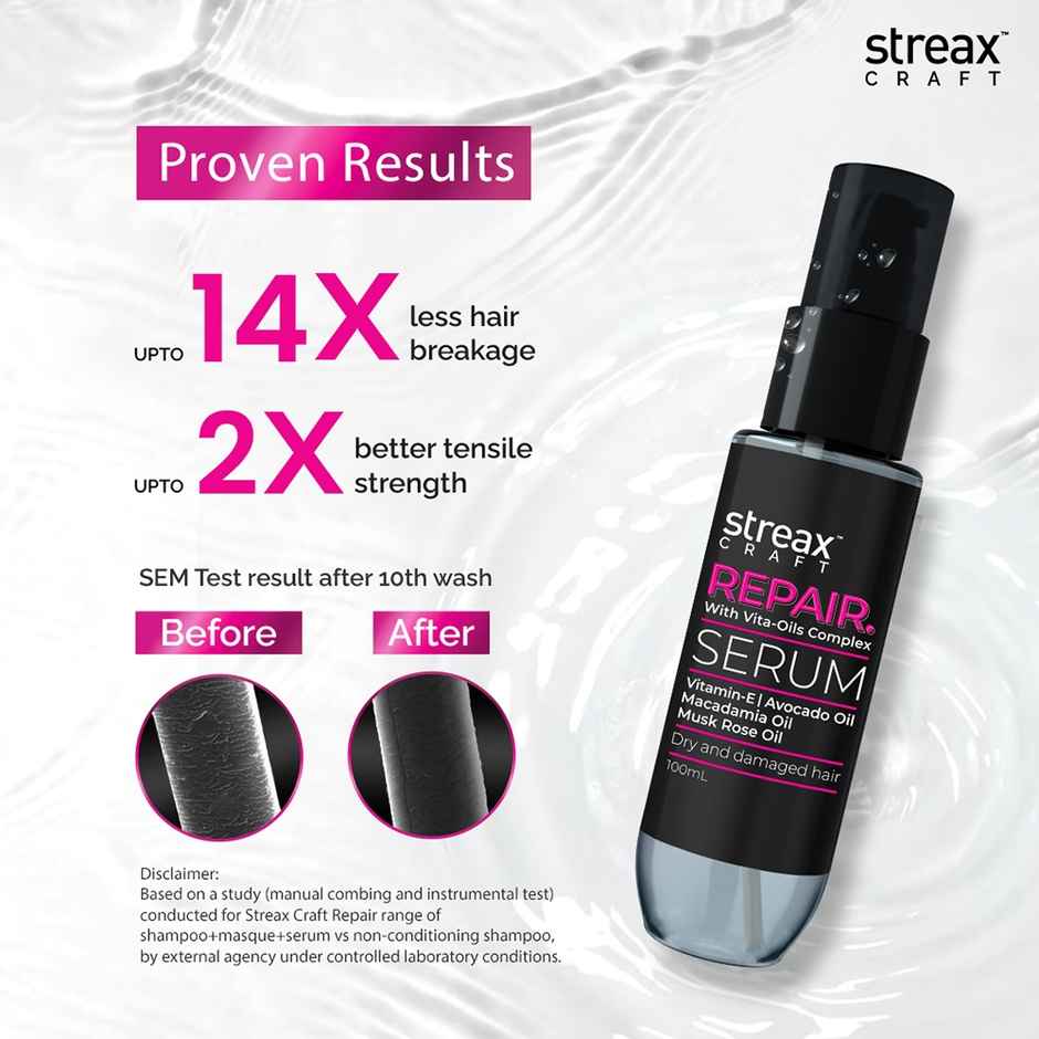 Streax Craft Repair Hair Serum For Dry And Damaged Hair