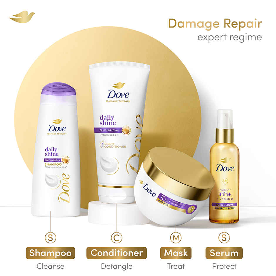 Dove Daily Shine Shampoo (340ml) & Conditioner (175ml) Combo
