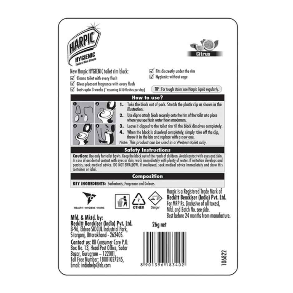 Harpic Citrus Toilet Rim Blocks Combo